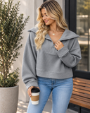 After Hours Ribbed Quarter-Zip Pullover