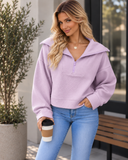 After Hours Ribbed Quarter-Zip Pullover