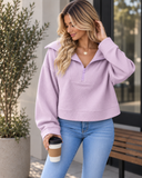 After Hours Ribbed Quarter-Zip Pullover