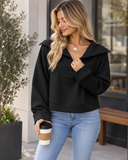 After Hours Ribbed Quarter-Zip Pullover