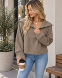 After Hours Ribbed Quarter-Zip Pullover