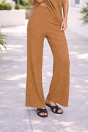 Relaxed Viscose R-Neck Top & Wide Leg Pants Set