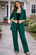 Class and Sass Ruched Sleeve Blazer