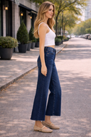 RISEN Abby Tummy Control Wide Leg Jean