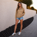Acid Wash Half Zip Pullover