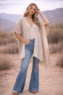 Frayed Cotton Bohemian Ombre Kimono