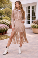 Wild West Fringe Faux Suede Shorts