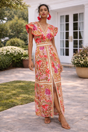Island Muse Ruffle Maxi Dress