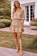 Boho Belle Off-Shoulder Mini Dress