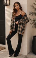 Fall Vibes Only Long Sleeve Plaid Flannel