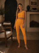 Scalloped One Shoulder Sports Bra