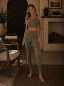 Scalloped One Shoulder Sports Bra