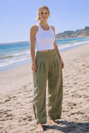 ODDI Cotton Gauze Wide Leg Pants