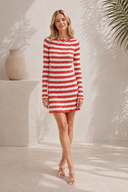 After Hours Striped Knit Mini Dress