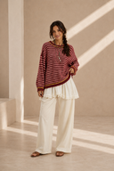 Weekend Wanderer Striped Oversized Knit Sweater