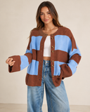Perfectly Paired Striped Button Front Cardigan