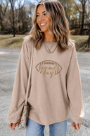 Game Day Corduroy Embroidered Top