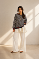 Weekend Wanderer Striped Oversized Knit Sweater