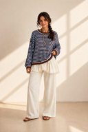 Weekend Wanderer Striped Oversized Knit Sweater