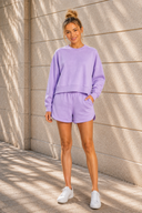 Fleece Long Sleeve Sweatshirts & Shorts Set