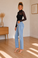 Elevated Long Sleeve Mesh Top