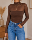 Elevated Long Sleeve Mesh Top