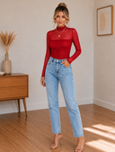 Elevated Long Sleeve Mesh Top