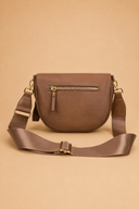 Double Zip Crescent Shape Adjustable Sling Bag