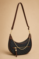 Nova Chain Monochromatic Checkered Detail Crossbody