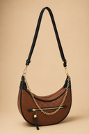 Nova Chain Monochromatic Checkered Detail Crossbody