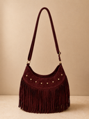 Ella Suede Fringe Crossbody Bag