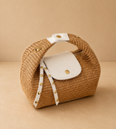 Jade Raffia Leather Crossbody Bag | Pre-Order