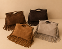 Cleo Suede Fringe Bag