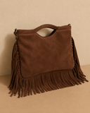 Cleo Suede Fringe Bag