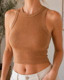 Niki Biki Ribbed High Neck Crop Top