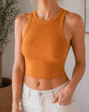 Niki Biki Ribbed High Neck Crop Top
