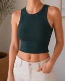 Niki Biki Ribbed High Neck Crop Top