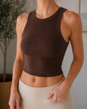 Niki Biki Ribbed High Neck Crop Top