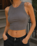 Niki Biki Ribbed High Neck Crop Top
