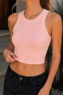 Niki Biki Ribbed High Neck Crop Top