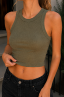 Niki Biki Ribbed High Neck Crop Top
