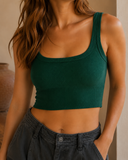 Vintage Chevron Crop Top