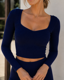 NikiBiki Peak-A-Boo Sweatheart Crop Top