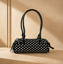 Terry Polka Dot Barrel Shoulder Bag