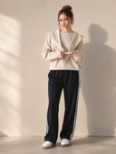 Softly Spoken Draped Collar Knit Sweater