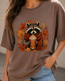 Pumpkin Spice Raccoon Graphic Tee
