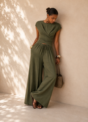 Effortless Elegance Wide Leg Two-Piece Set