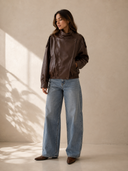 Hudson Faux Leather Moto Jacket