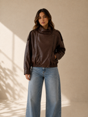 Hudson Faux Leather Moto Jacket