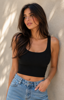 NikiBiki Chevron Ribbed Crop Top